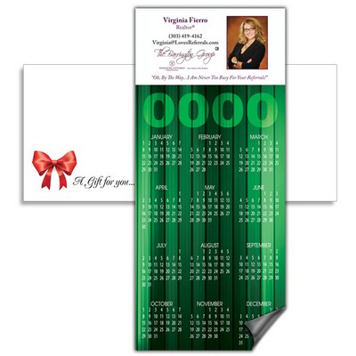 Magnetic Calendar with Envelope - Green