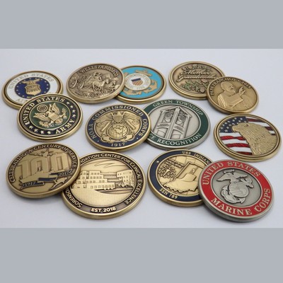 Die Struck Solid Brass Coin (1.75"x0.144")