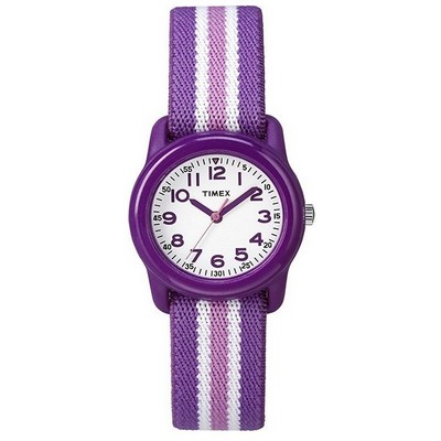 Timex® Kids Analog Purple Elastic Fabric Band Watch