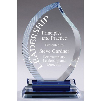 Jagged Leaf Optic Crystal Award (4½"x 7")
