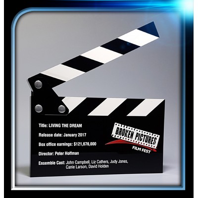 Custom Acrylic Clapper Award (8"x5 1/2"x1")