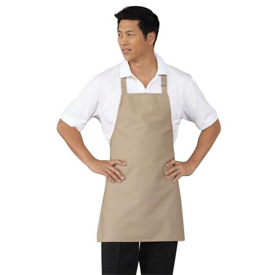 Khaki Brown Bib Apron w/Adjustable Neck Strap