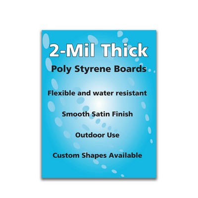 High Impact Polystyrene (Hips) .06" -12X18-Polystyrene Board. Full Color