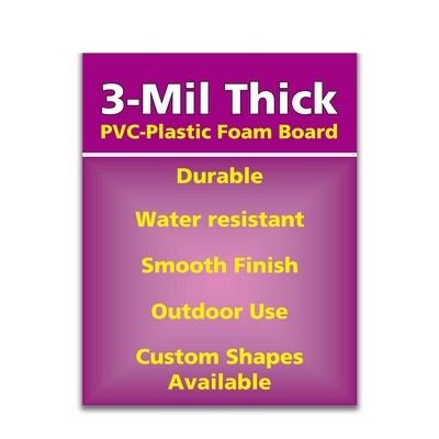Pvc 24X24 Dbl Plastic 3Mm Foam Board. Full Color