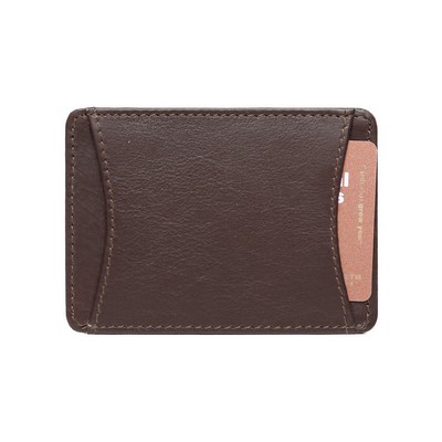 Ashlin® Designer Jett Expresso Brown Money Clip Wallet w/2 Card Pockets
