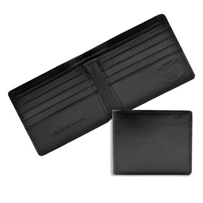 Ashlin® Designer Men's Edward Midnight Black RFID Blocking Slim Wallet
