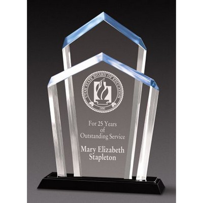 Twin Column Acrylic Chairman, Blue, 8-1/2" x 12-1/4"H