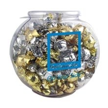 1/2 Gallon Plastic Fish Bowl Filled w/Twist Wrapped Truffles