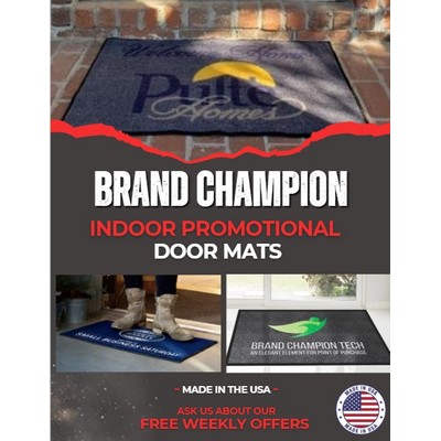 Brand Champion Personalized Logo Rug and Welcome Floor Mat - 3' X 4'
