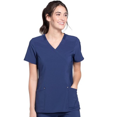 iFlex® by Cherokee® Women's Mock Wrap Scrub Top