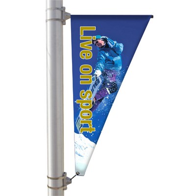 24" Single Sided Pole Banner - Triangle