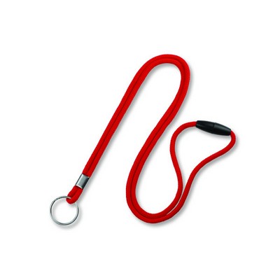 1/8" Breakaway Blank Lanyard w/Split Ring (Red)