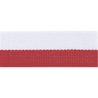 Red/White Neck Ribbon w/Snap Clip (1½")