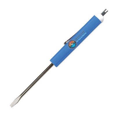 Pocket Screwdriver - Fixed 1/8" Flat Tip Blade w/Valve Stem Top