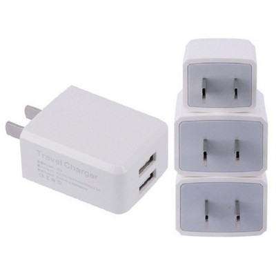 Fast Charging 2.4A 2-Port Travel Wall Charging Adapter Plug