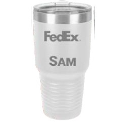 30 Oz. Polar Camel White Ring Neck Vacuum Insulated Tumbler w/Clear Lid