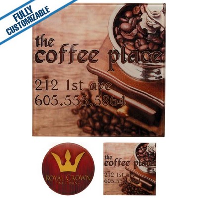 Square Full Color Glass Coaster (4" x 4")