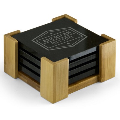 4 Piece Granite Coaster Set