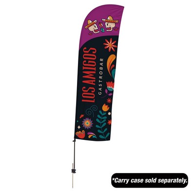 10.5' Value Blade Sail Sign Flag Kit Single-Sided Spike Base