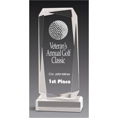 Faceted Acrylic Rectangle Tower, Large (5" x 11-1/4")