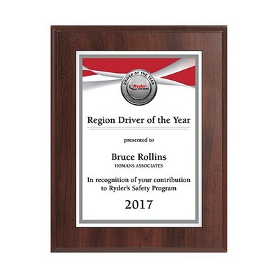 4¼" x 6" Sublimated Value Plaque - Cherry