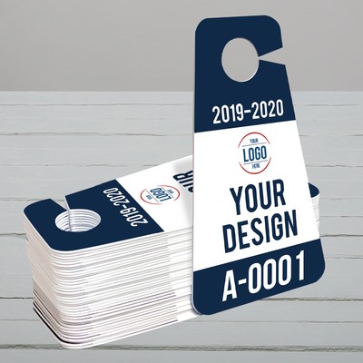 Triangle Hang Tag Parking Permit - 3.9" x 7"