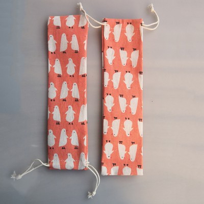 Penguin Pattern Canvas Bag