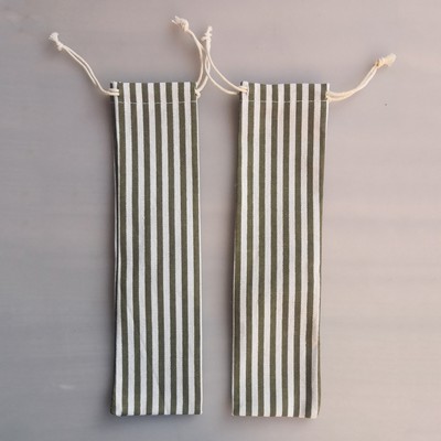 Stripe Pattern Canvas Bag