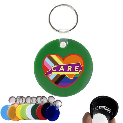 Round Soft PVC Keychain Key Tag