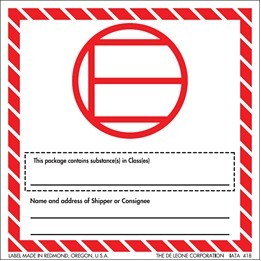 Dangerous Goods in Excepted Quantities Handling Paper Labels - 4" x 4"