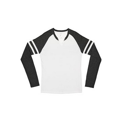 LAT® Women's Unisex Raglan Hood T-Shirt