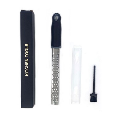 13" 304 Stainless Steel Lemon Zester W/Razor-Sharp Blade Kitchen Tool Cheese Grater(Square hole)