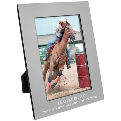 Gray Aluminum Photo Frame Holds 4" x 6" Photo