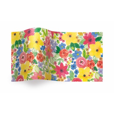 Botanicals Watercolor Floral Wrapping Tissue (20"x30")