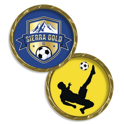 2" Diamond Edge Gold Coin