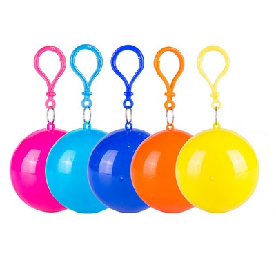 Disposable Portable Raincoats Hooked Poncho Ball