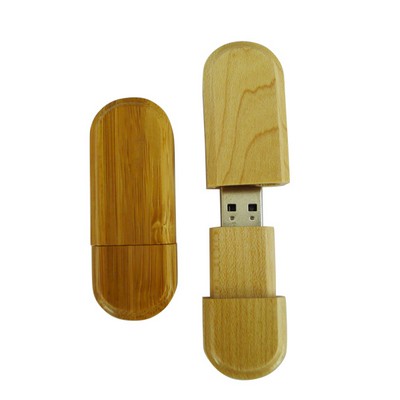 4 GB Cylindrical Wood USB Flash Drive