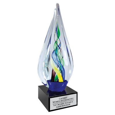 Infinity Twist Glass with Base Art Glass