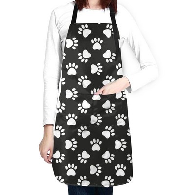 Long Twill Bib Cut Full Color Apron