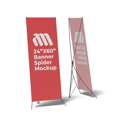 X Frame Banner Stand (Vinyl + Stand) (24"Wx60"H)