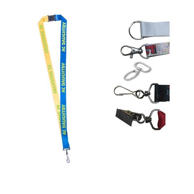 1" Dye-Sublimated Lanyard w/ Safety Breakaway