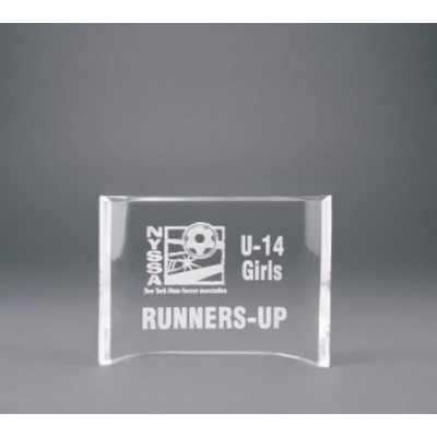 Clear Acrylic Crescent Award