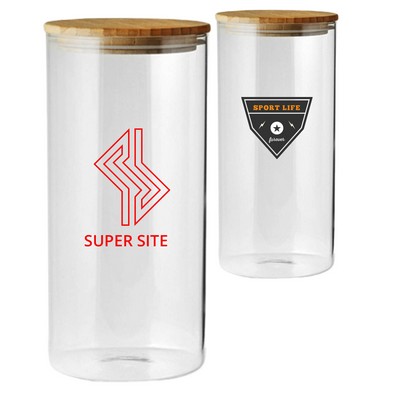 44 Oz. Storage Jars w/Bamboo Lids