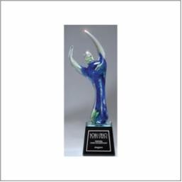 14" Best Sales Person Art Glass Award