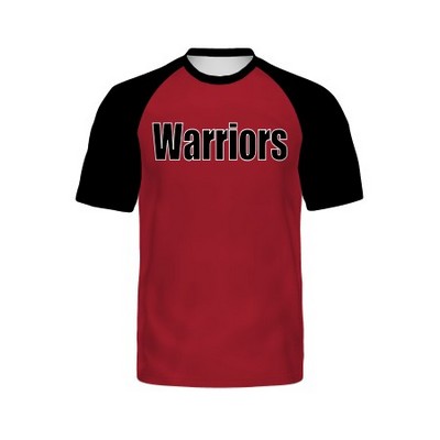 Holloway Youth Sleeve FreeStyle™ Semi-Sublimated Raglan Tee-Black