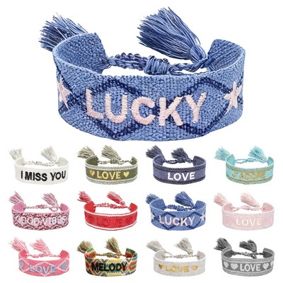 Embroidered Woven Bracelet