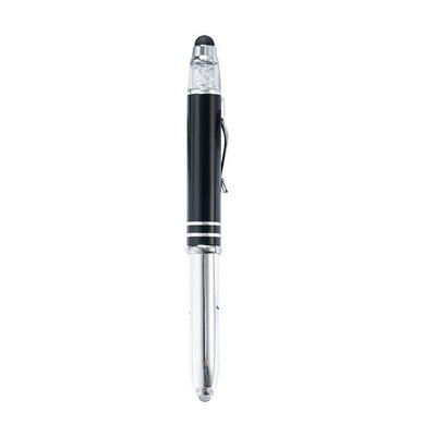 3-in-1 Custom Printed Stylus Pen with LED Light