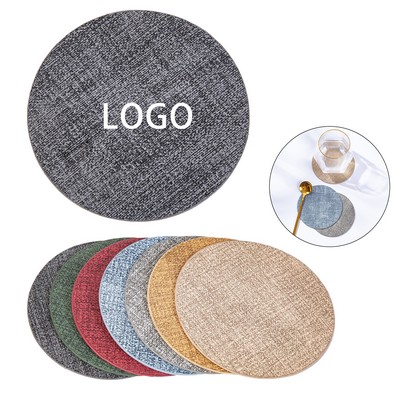 PU Leather Round Coaster
