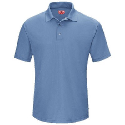 Red Kap™ Men's Performance Knit® Polo w/Gripper-Front - Medium Blue