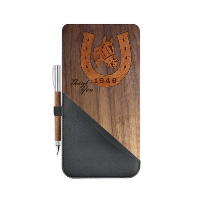 Restaurant Wood Vegan Leather Bill/Check Presenter (CHEHALIS)